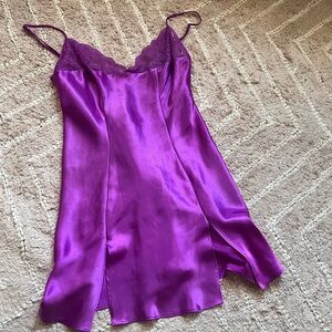 Frederick’s Purple Slip Dress Lingerie